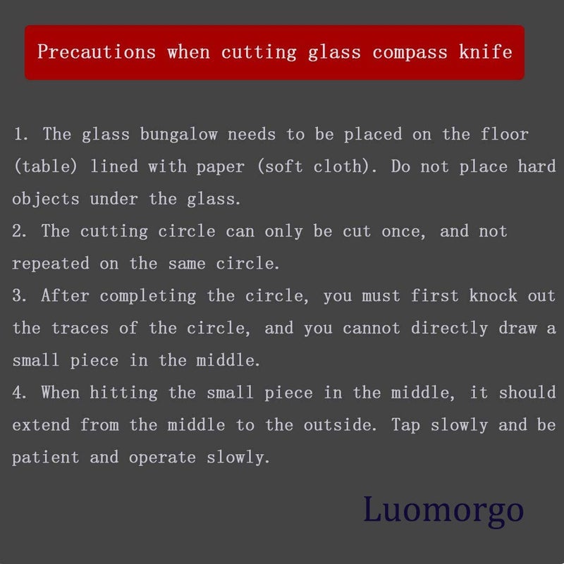 Luomorgo 30cm/11.81" Max.Round Dia Adjustable Glass Circle Cutting Suction Cup Cutter - Image 4
